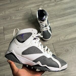 Air Jordan 7 Retro Flint Grey White Purple